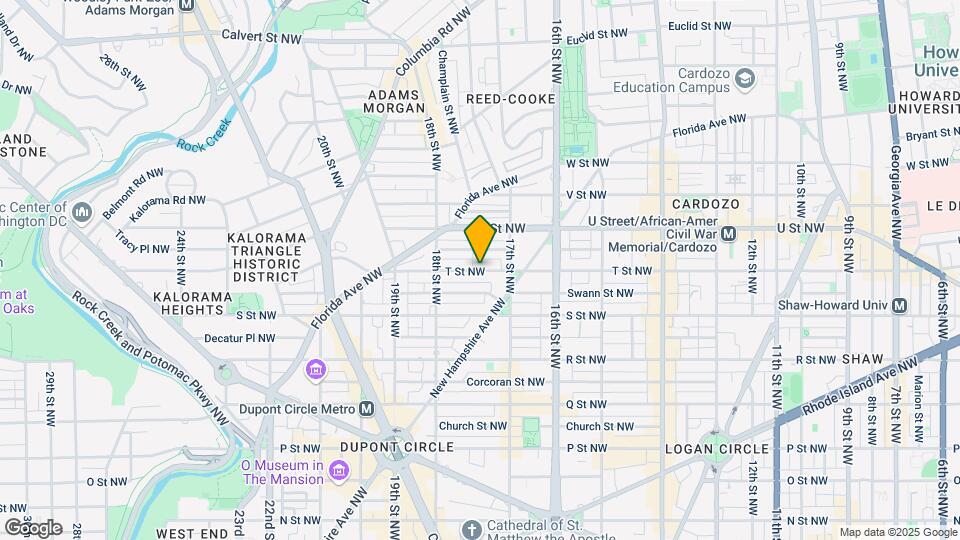 1741 T St NW-Unit -403 Map and Location Details