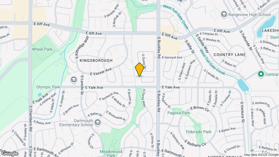 16724 E Villanova Cir Map and Location Details