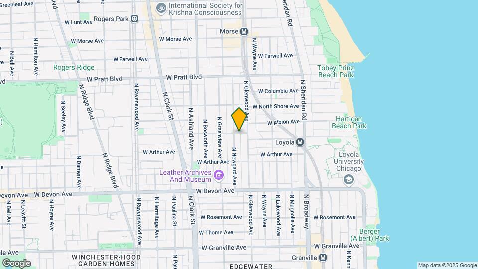1417 W Albion Ave Map and Location Details