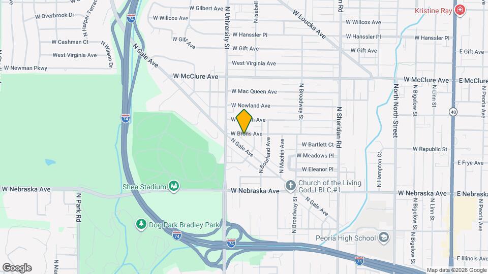 1214 W Brons Ave Map and Location Details