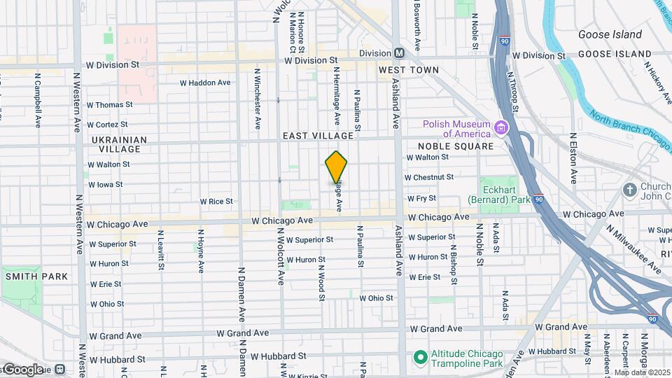 848 N Hermitage Ave, Unit 1F Map and Location Details