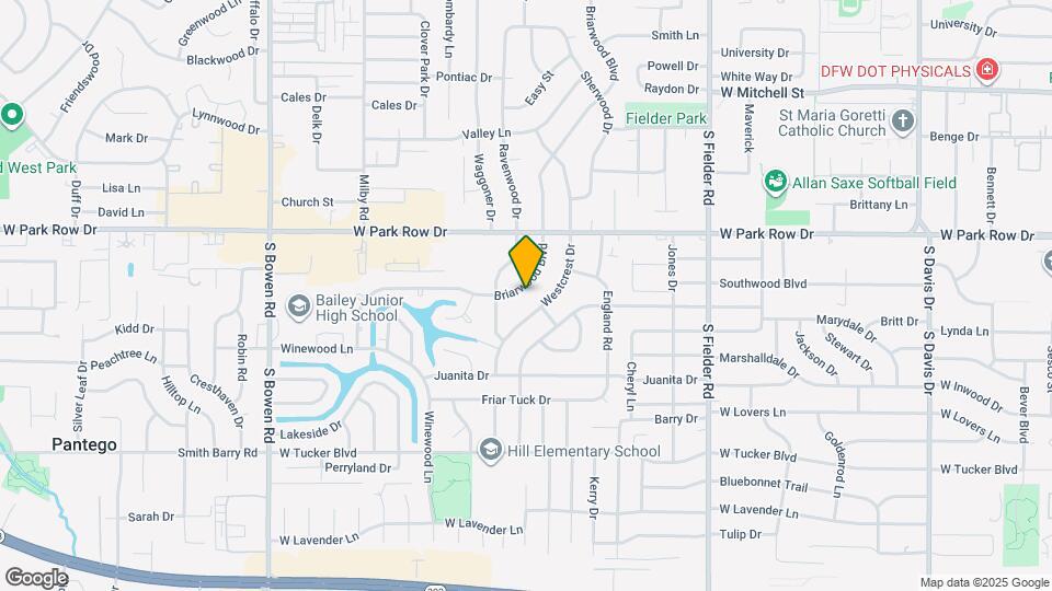 1607 Briarwood Blvd Map and Location Details