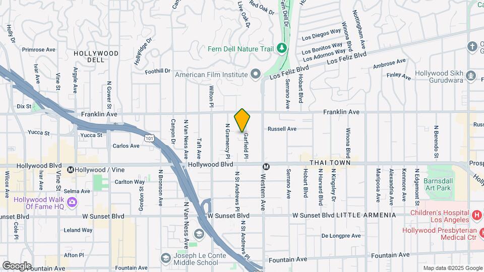 1805 Garfield Pl Map and Location Details