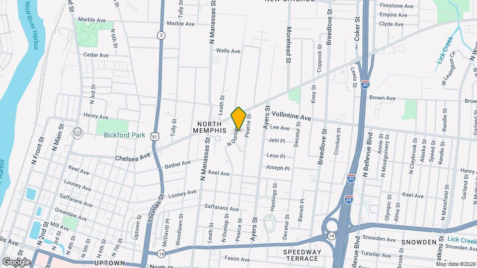 896 N Dunlap St Mapa y Detalles de la Ubicación