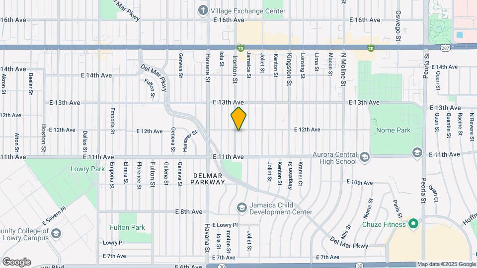 1180 Ironton St Map and Location Details