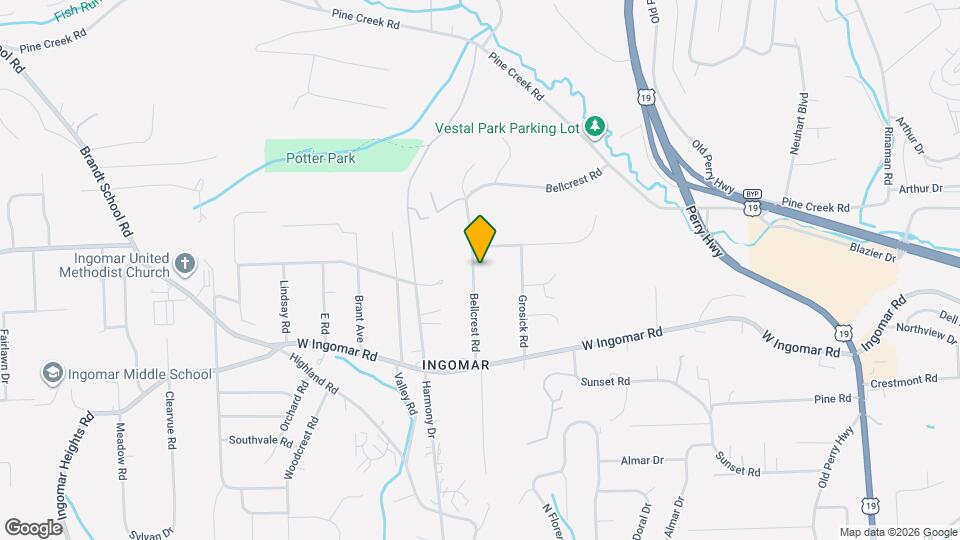 9760 Bellcrest Rd Map and Location Details