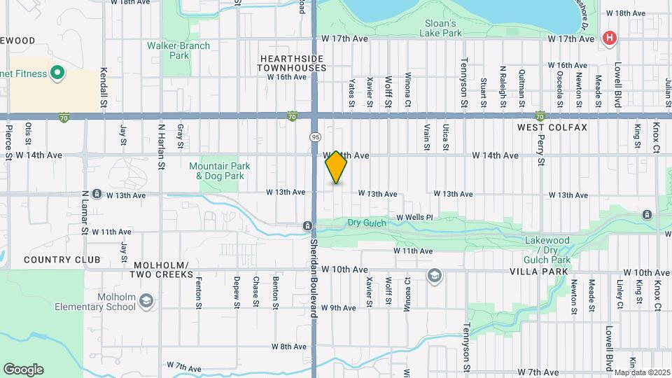 1310 Zenobia St Map and Location Details