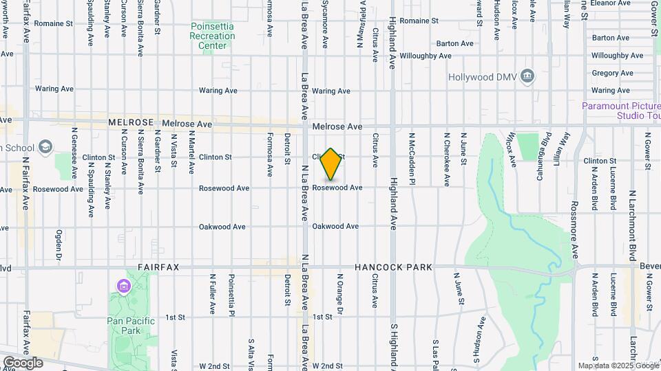 500 North Sycamore Avenue Mapa y Detalles de la Ubicación