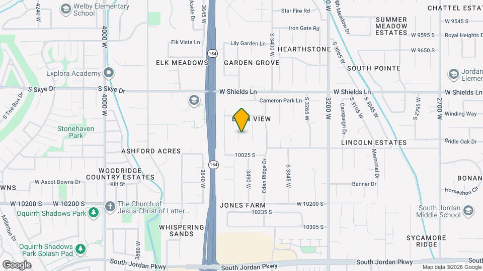 9959 S Eden Point Cir, Unit SoJo Furnished Basement Mapa y Detalles de la Ubicación