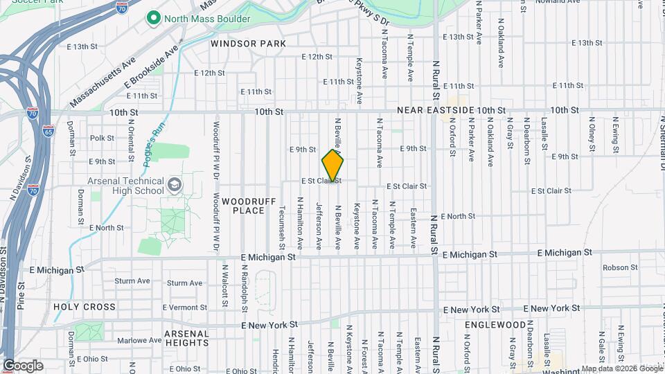 656 N Beville Ave Map and Location Details