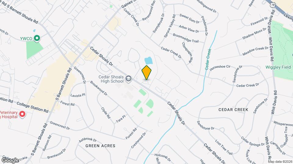 1305 Cedar Shoals Dr, Unit 100 Map and Location Details