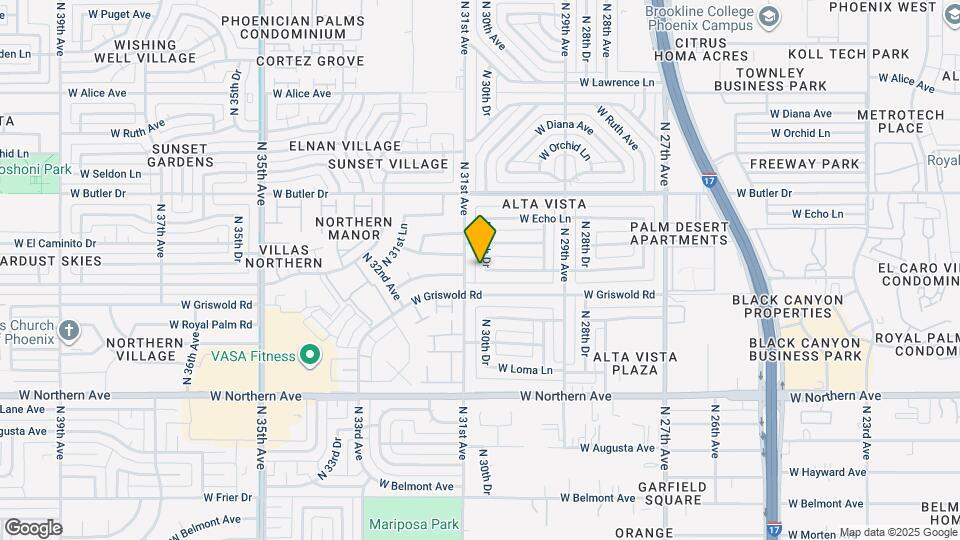 8222 N 30th Dr Map and Location Details