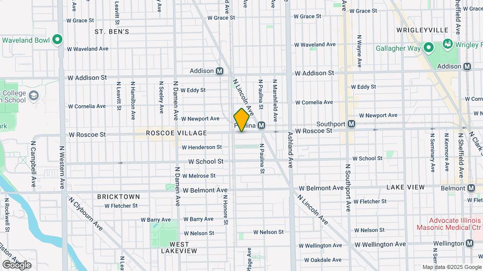 1741 W Roscoe St Map and Location Details