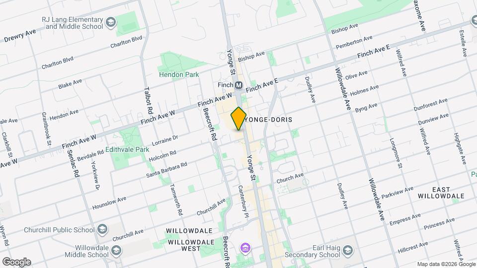 5460 Yonge St, Unit 404 Map and Location Details