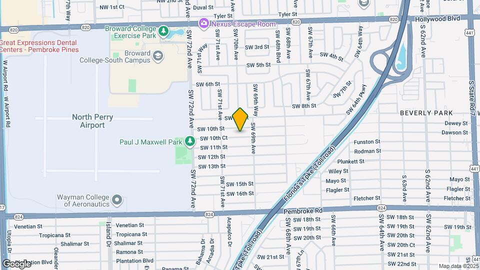 6951 SW 10th Ct Map and Location Details