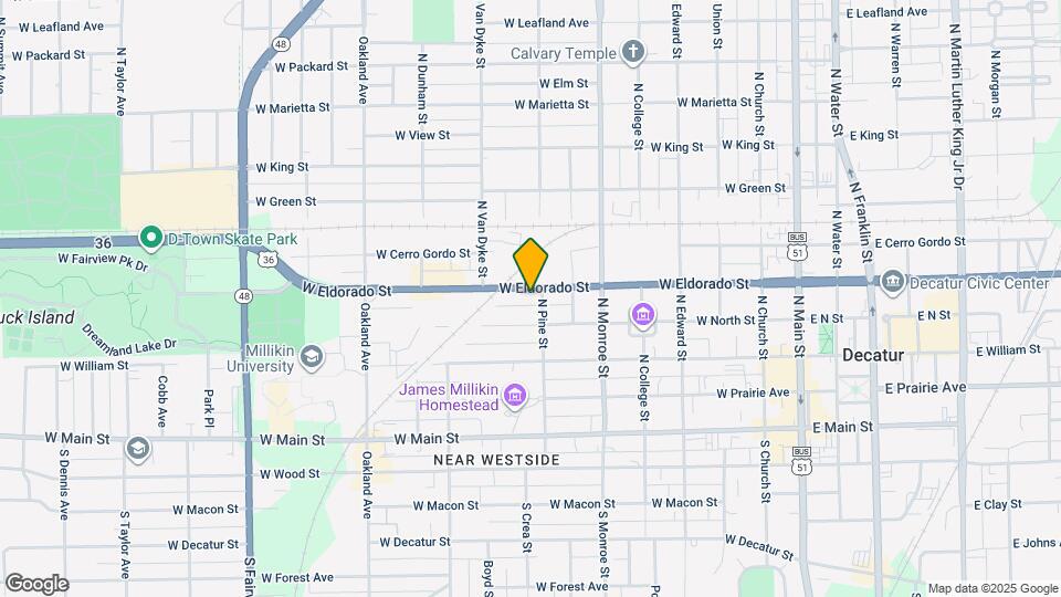 809 W Eldorado St Map and Location Details