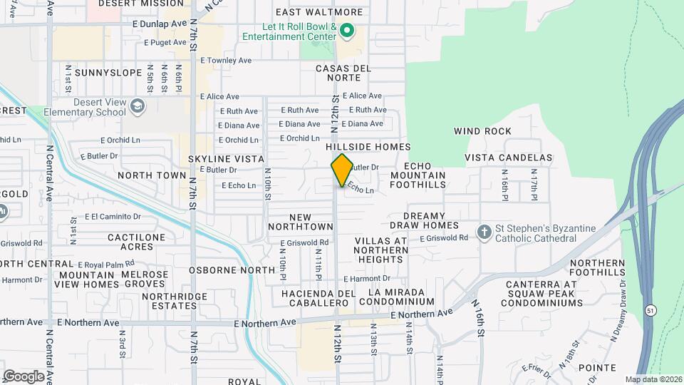 8415 N 12th St Map and Location Details