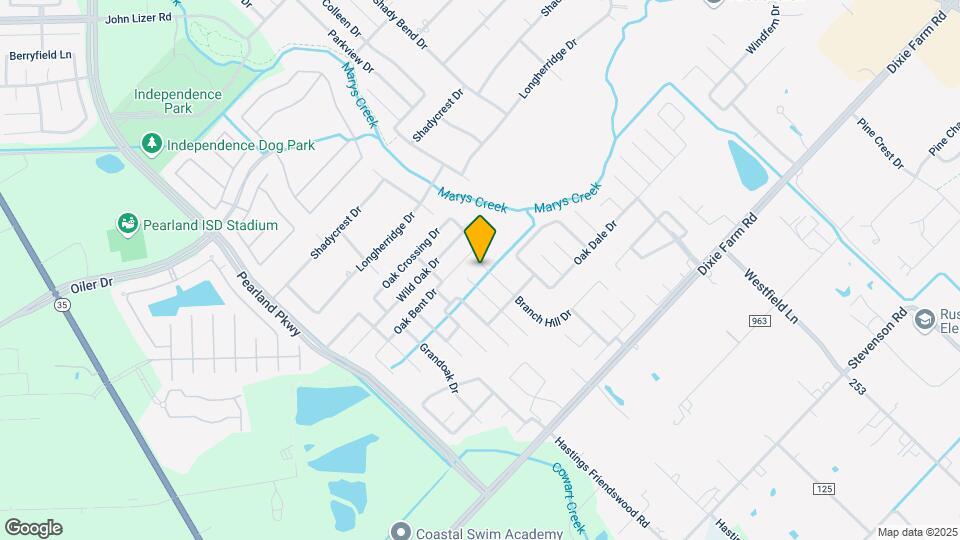 1832 Branch Hill Dr Map and Location Details