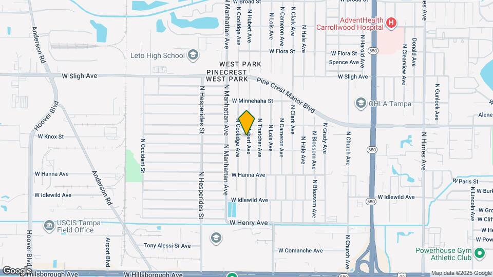 6410 N Hubert Ave Map and Location Details