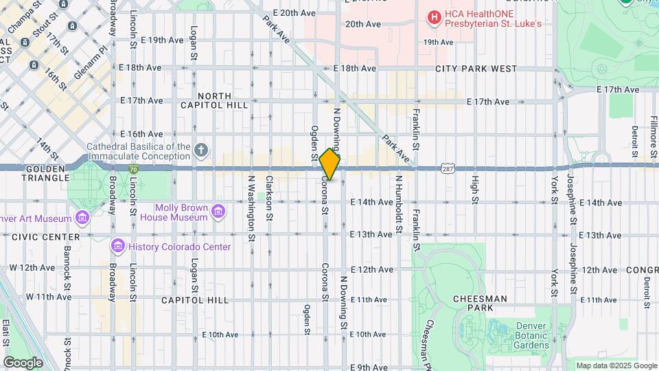 1440 N Corona St, Unit 1 Map and Location Details