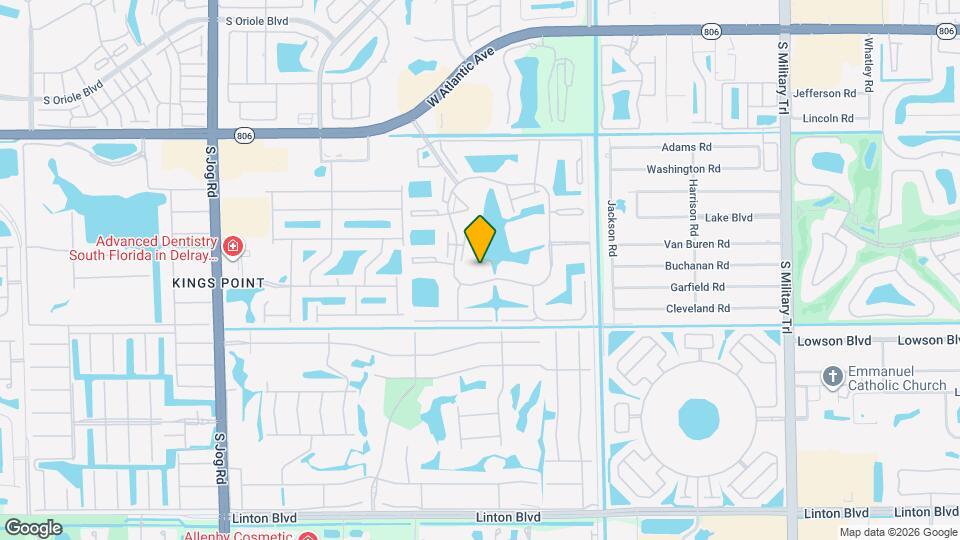 Lakes of Delray Condominium Map and Location Details