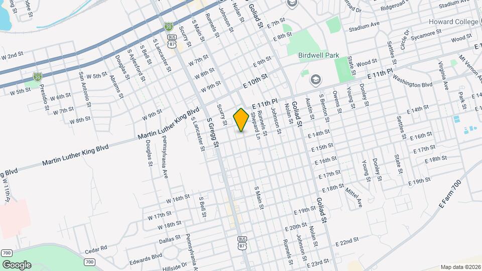 1210 S Main St Map and Location Details