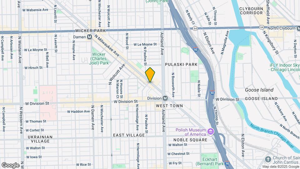 1284 N Milwaukee Ave Map and Location Details