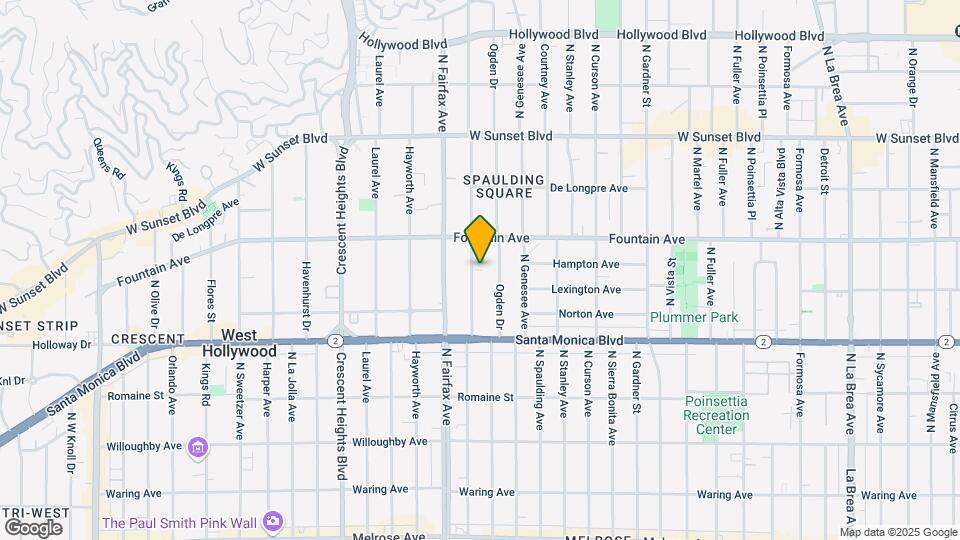 1216 N Orange Grove Ave Map and Location Details