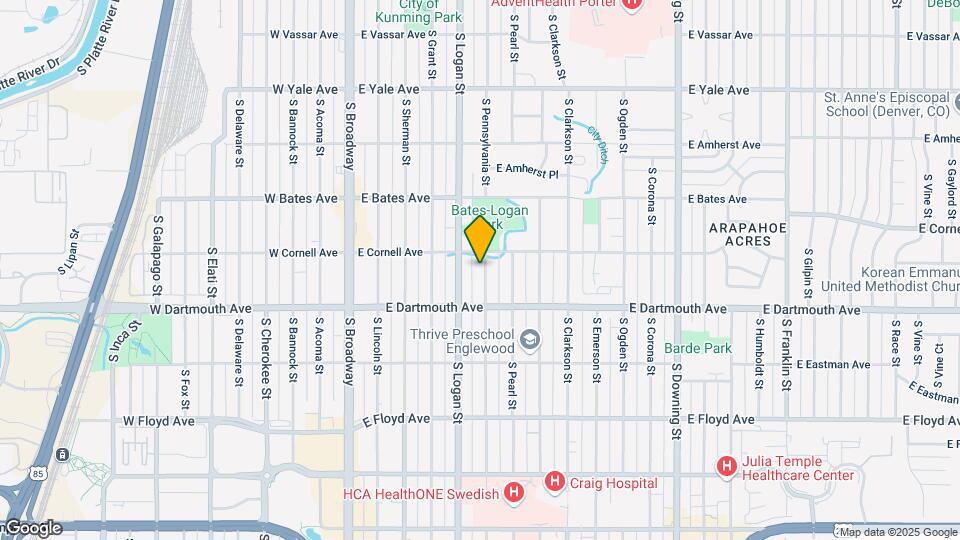 3027 S Pennsylvania St Map and Location Details