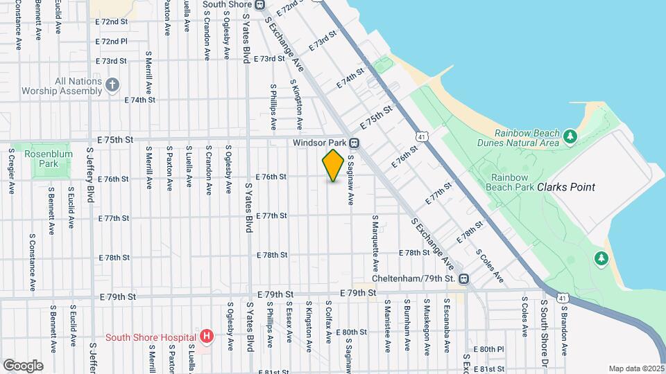 7617 S Colfax Ave Mapa y Detalles de la Ubicación