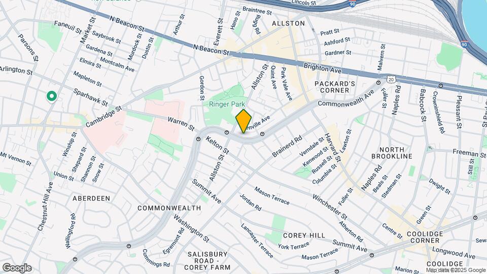 1355 Commonwealth Ave, Unit 5 Map and Location Details