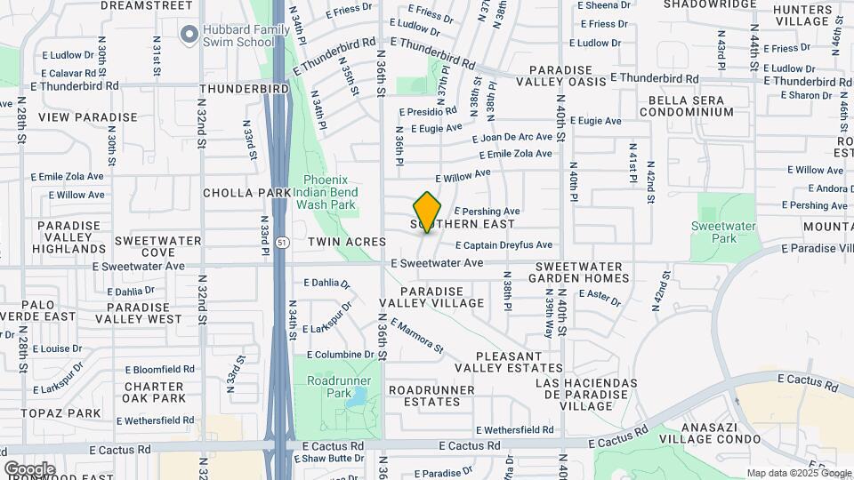 13027 N 37th Pl Map and Location Details