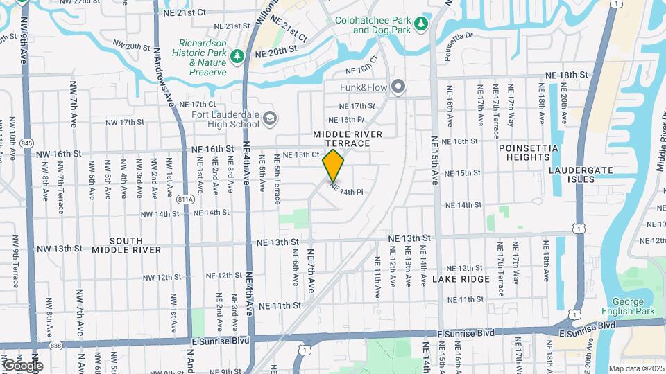 810 NE 14th Pl Map and Location Details