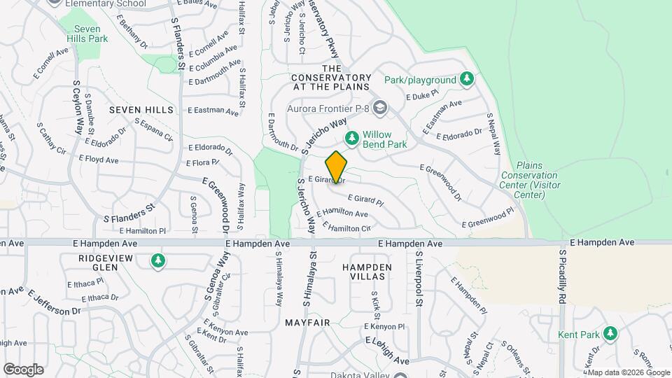 20535 E Girard Pl Map and Location Details