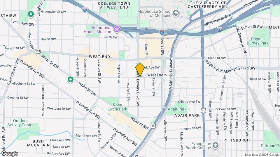 708 Joseph E Lowery Boulevard Southwest Mapa y Detalles de la Ubicación