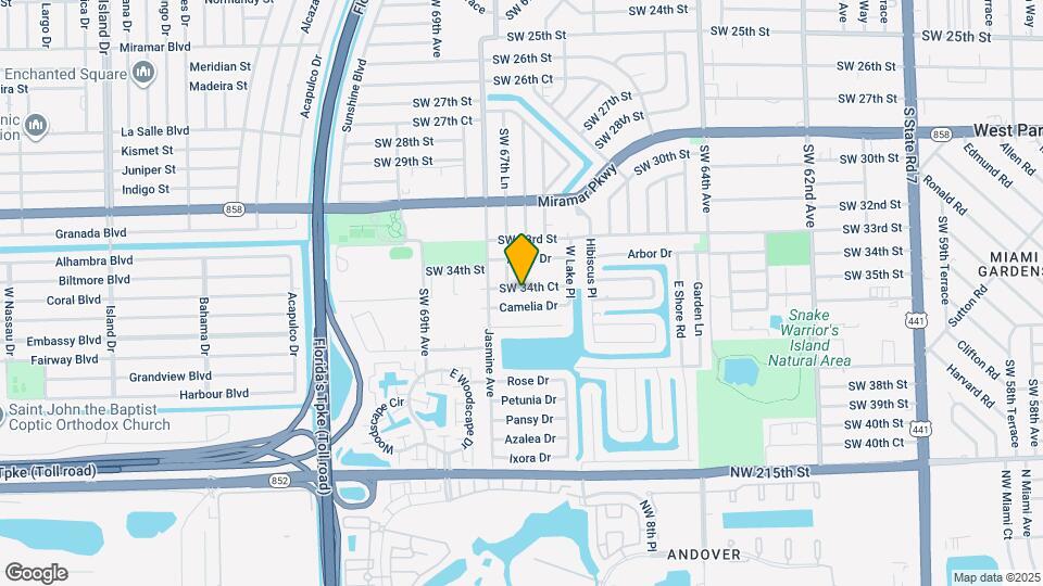 6748 SW 34th Ct Map and Location Details