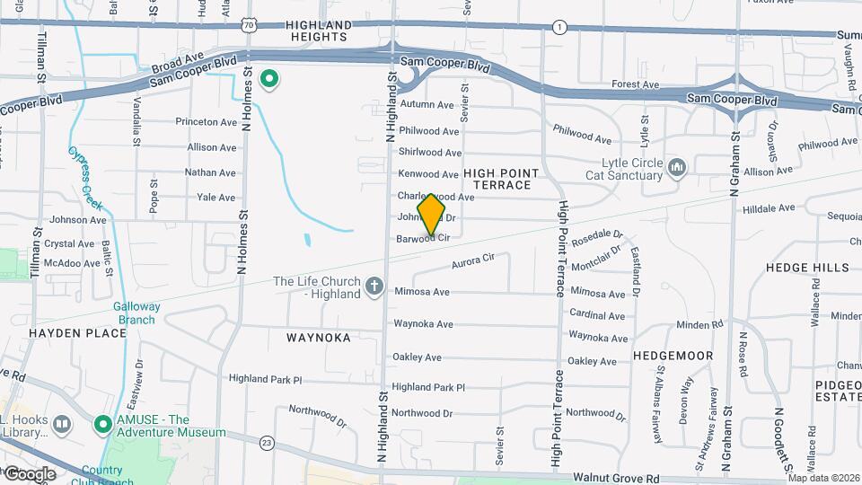 3555 Barwood Cir Map and Location Details