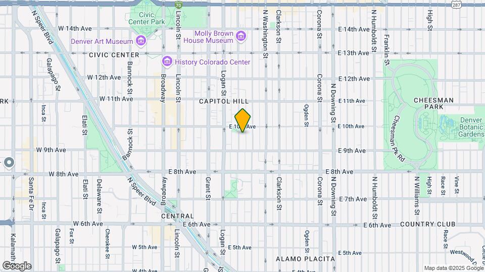 960 N Pennsylvania St Map and Location Details