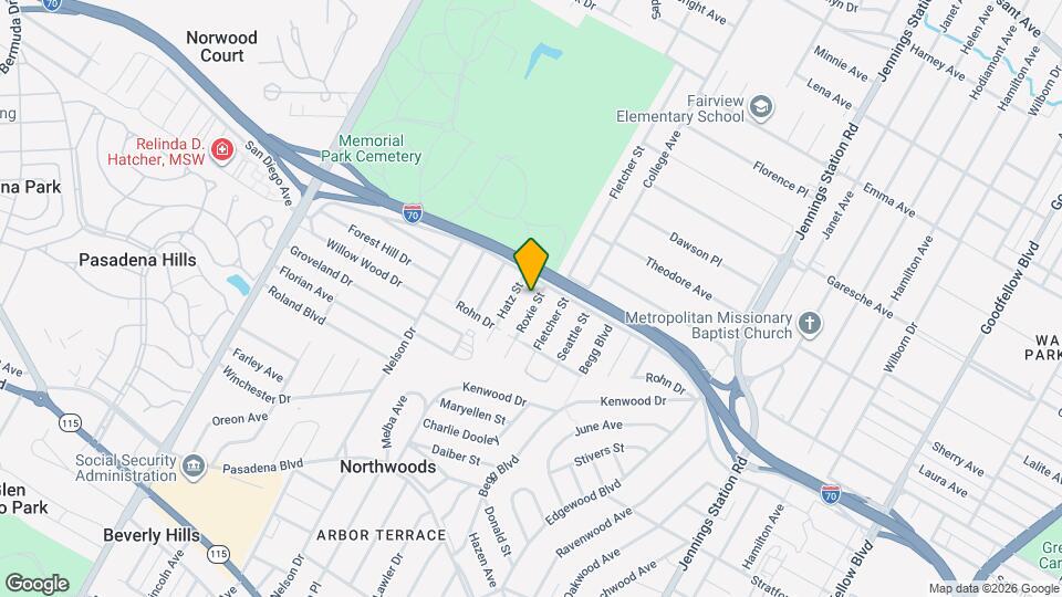 4725 Roxie St Map and Location Details