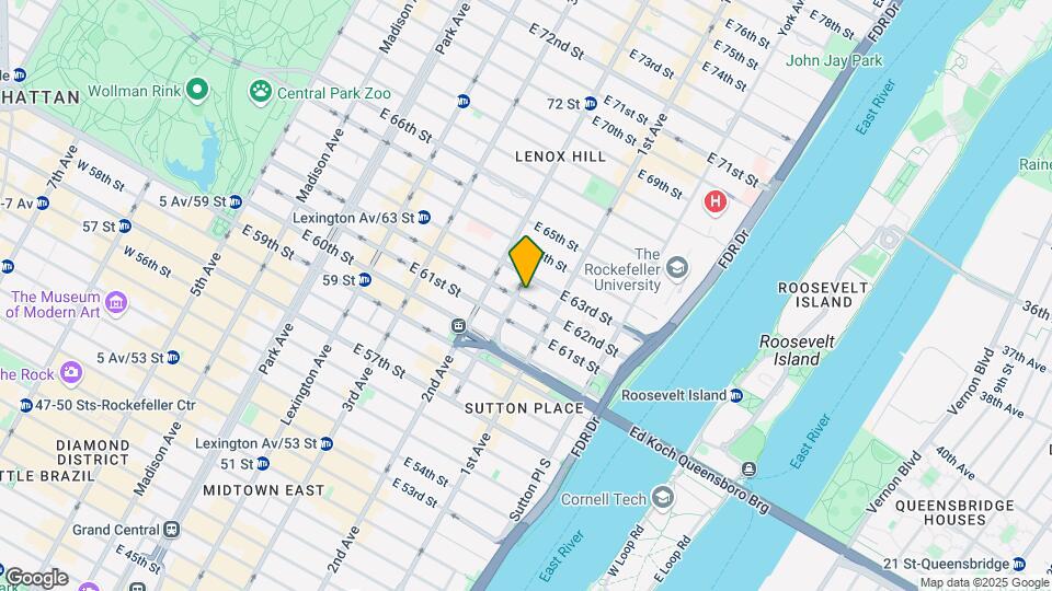 337 E 62nd St Mapa y Detalles de la Ubicación