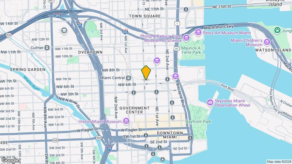 601 N Miami Ave, Unit 1607 Map and Location Details