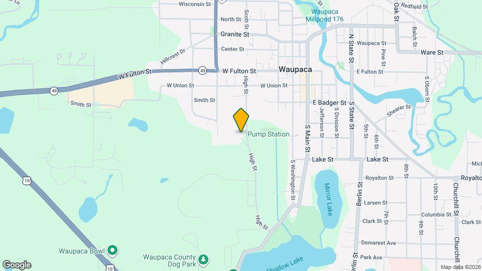 Waupaca Housing Map and Location Details