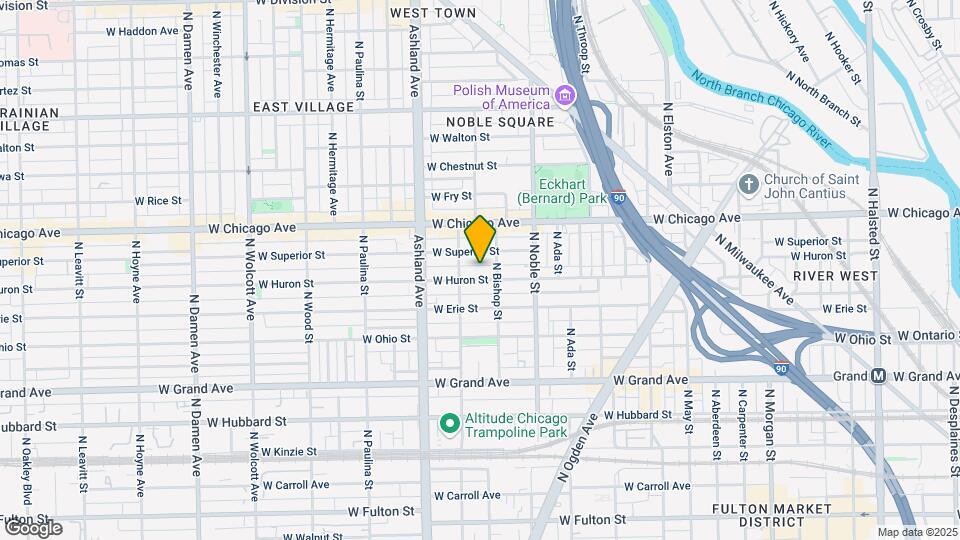 1460 W Huron St Mapa y Detalles de la Ubicación