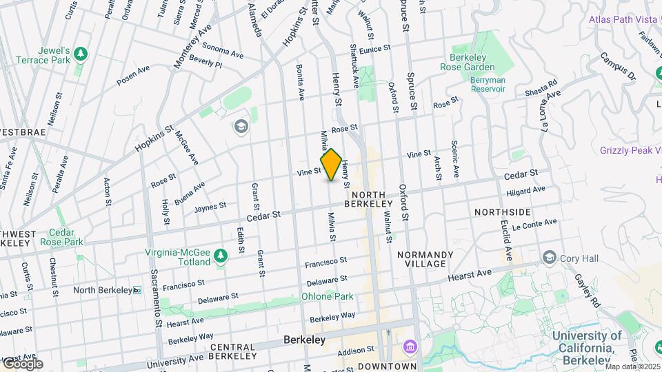 1521 Milvia St Map and Location Details