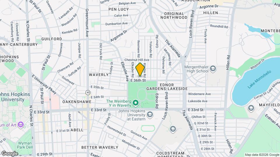 1018 E 36th St Map and Location Details
