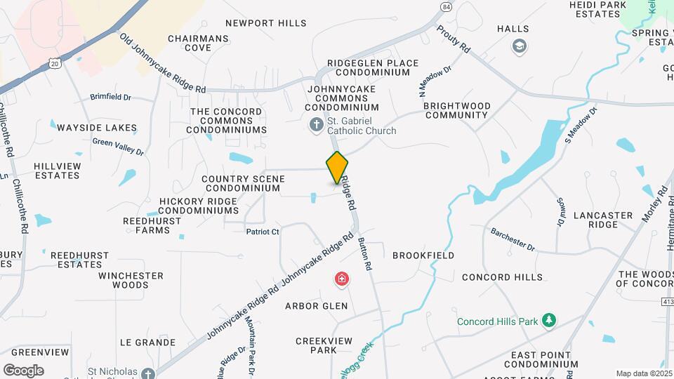 9889 Johnnycake Ridge Rd Map and Location Details