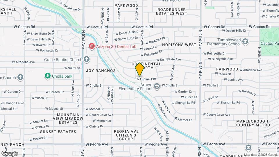 4706 W Lupine Ave Map and Location Details