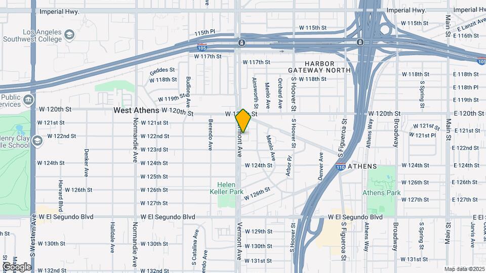 12100 S Vermont Ave Map and Location Details