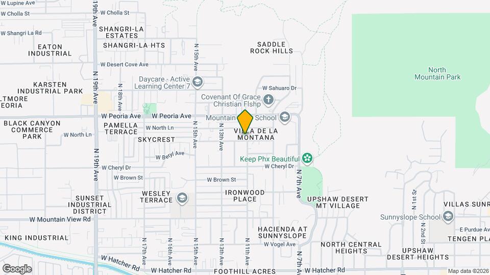 1102 W Cochise Dr Map and Location Details