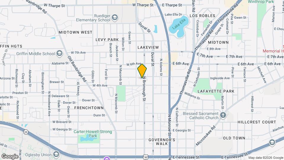 1122 N Bronough St Mapa y Detalles de la Ubicación